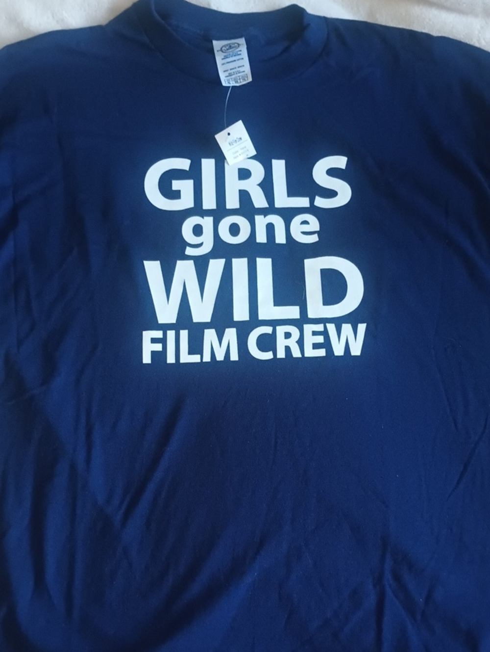 Wild Film Crew Navy Tee with White Print